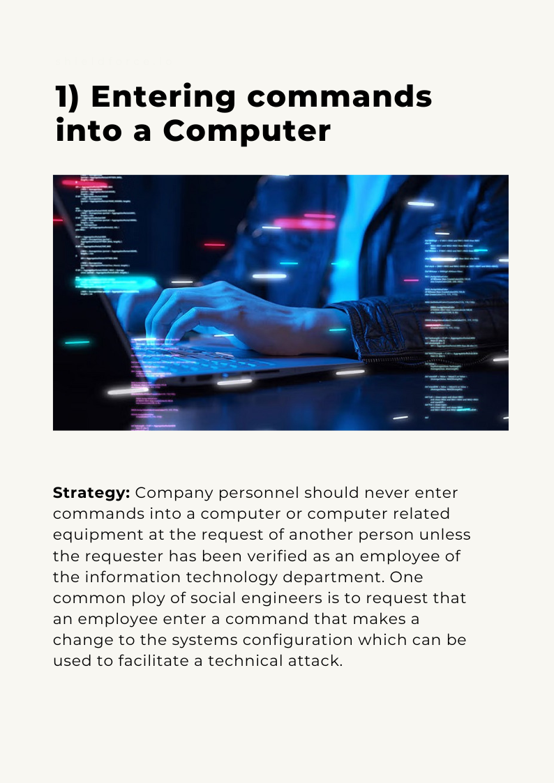 shieldforce.io 1) Entering commands into a Computer